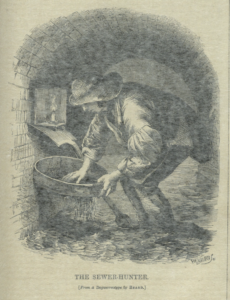 Sewer Hunter illustration from London Labour and London Poor, Henry Mayhew
